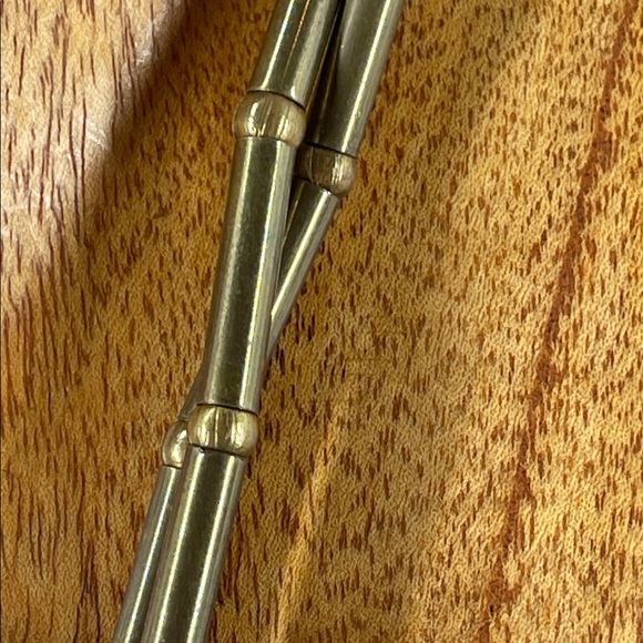 1.13.26-4  Handmade Unique & Rare Indigenous Chalcedony Quartz & Brass Necklace - Picture 4 of 13